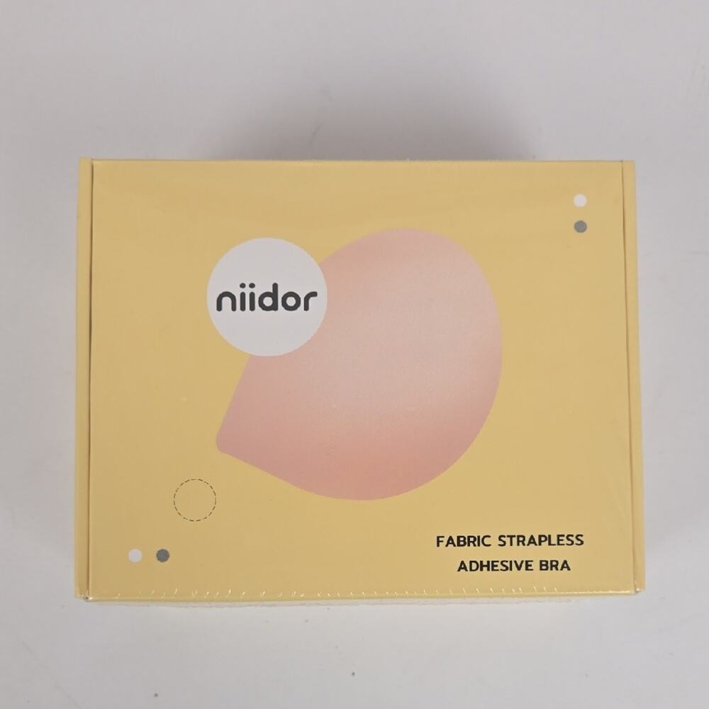 NIB Niidor Fabric Strapless Adhesive Bra Nude Size B